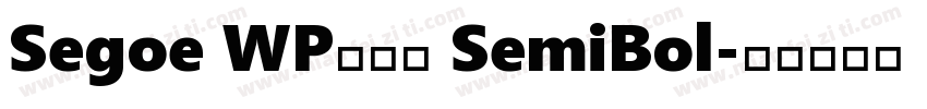 Segoe WP正黑體 SemiBol字体转换